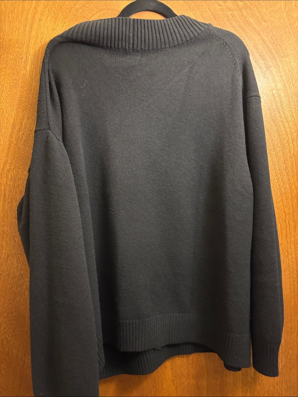 Women’s V-Neck Sweater - Black - Picture 2 of 3